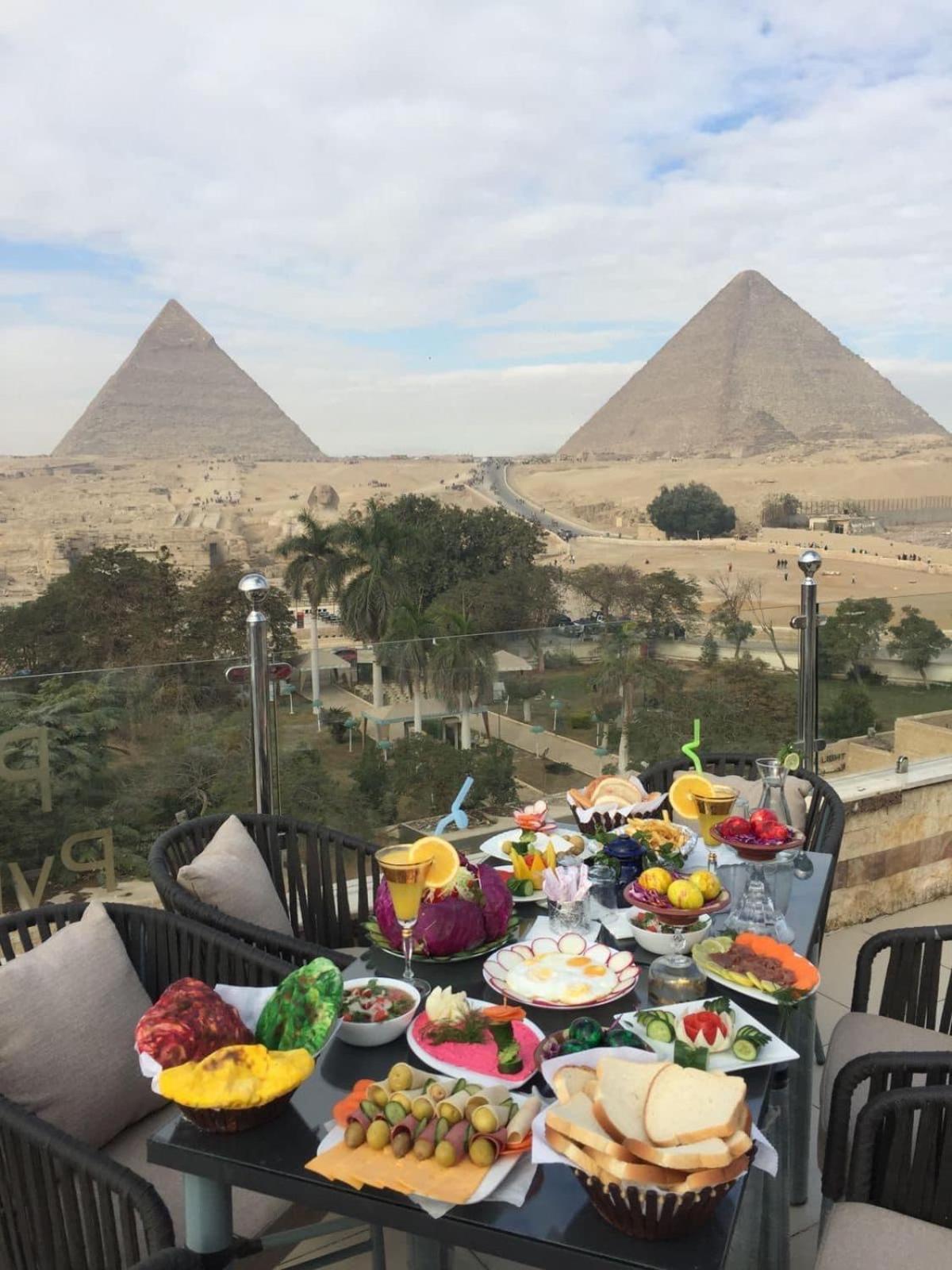 Steps In Pyramids View Hotell Kafret el-Gabal Eksteriør bilde